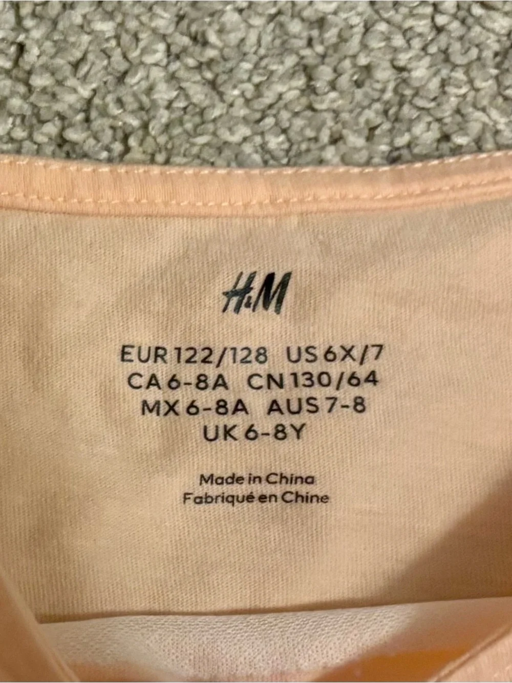 Girls H&M Peach Sequin Heart Top & Dusty Peach Pant Size 6